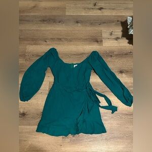 Princess Polly Teal Long Sleeve Dress